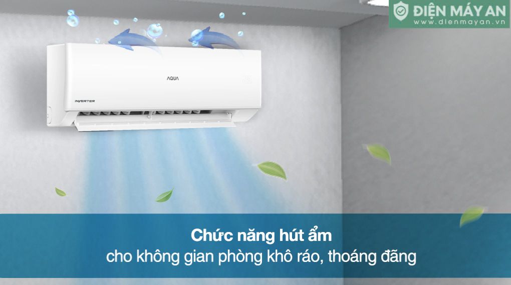 Điều hòa Aqua Inverter 9000 BTU 1 chiều AQA-RV9QC